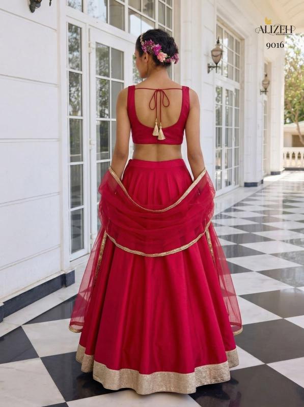 Alizeh 9014 To 9016 Vichitra Silk Bridal lehengha choli wholesalers in Hyderabad